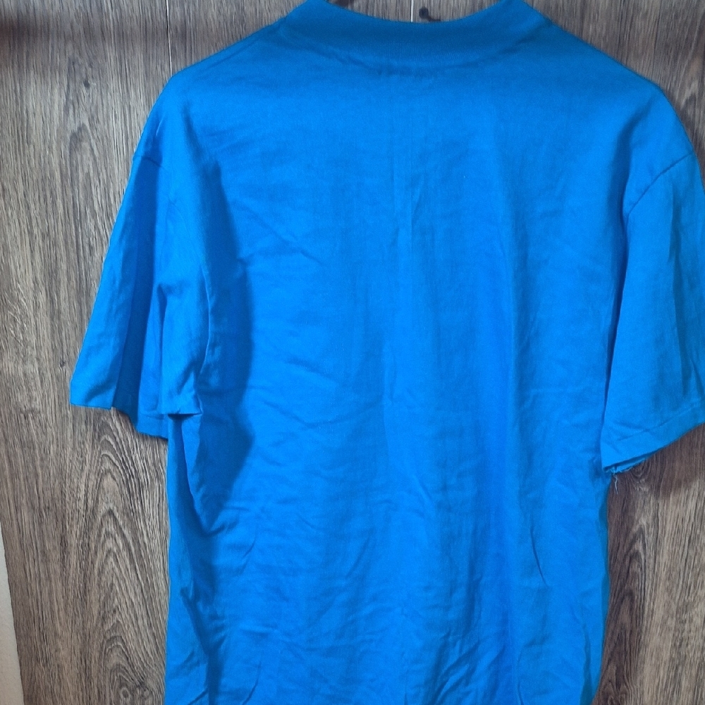 Hanes Single Stitch 1989 Blue Graphic Tee - Short Sleeve - Picture 5 of 6